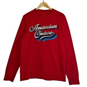 Scotch & Soda Amsterdam Couture Red Crewneck Sweatshirt Size L